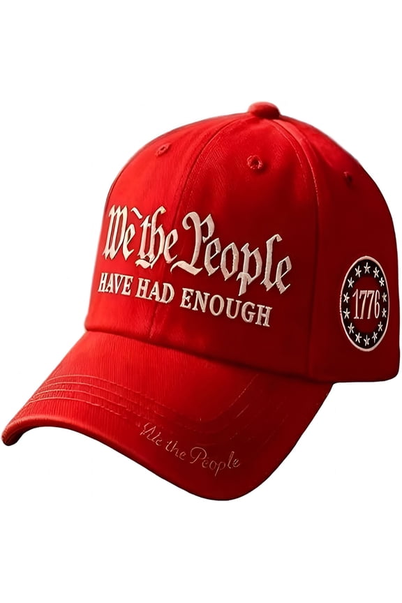 We The People Have Had Enough Hat,Retro 250th Anniversary USA Baseball Cap,Adjustable Embroidered for Men Women