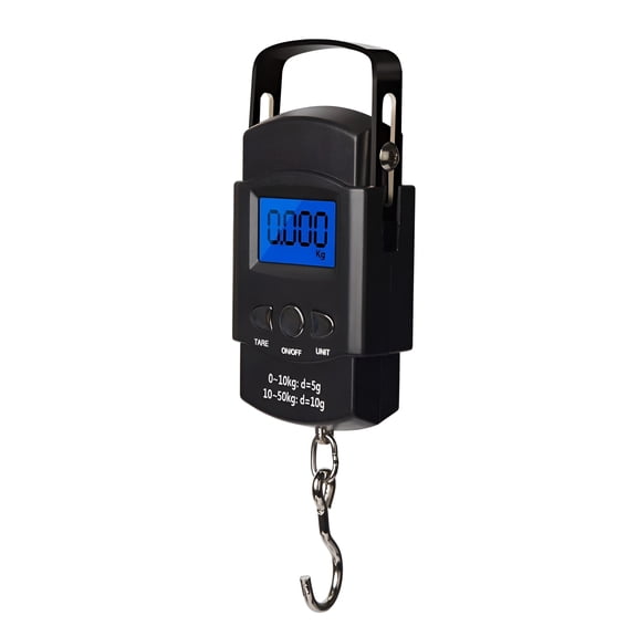 TELOLY Weight Digital Travel Hanging Hook Scale Electronic Hand Luggage LCD Fish Kitchen, Dining & Bar Electrical Tools Black