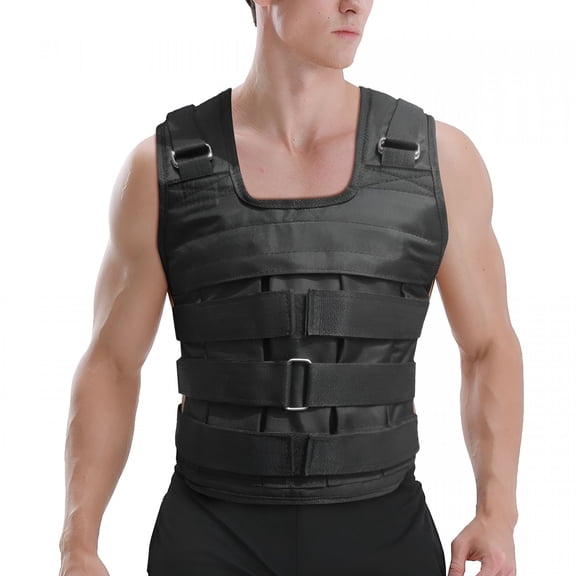 TELOLY Weighted 50Kg Adjustable Weighted Vest Weight Jacket Oxford Exercise Weight Loading Cloth Strength Training Weighted Vest Adjustable Weights