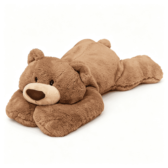 TELOLY Weighted Stuffed Animals, 6.2 Lbs Weighted Bear Stuffed Animal Toy Brown Bear Weighted Plush Animals Throw Pillow Gifts for Boys Girls, 29.5" Weighted Stuffed Animal