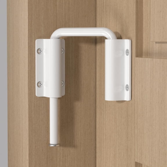 TELOLY White Patio Sliding Door Loop Lock,90\/180 Degree U Bolt Lock | Multi-Angle Loop Latch,Barn Door Latches, for Window,Sliding Door,Barn Door,Garden,Fence Gate,Shed,Closet,Screens