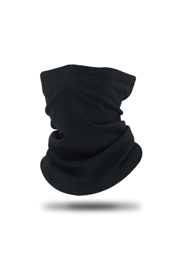Windproof Winter Men'S Scarf Neck Warmer Tube Magic Scarf Fleece Balaclava Ski Mask Motorcycles Cycling Camping Hiking Scarves(Black)
