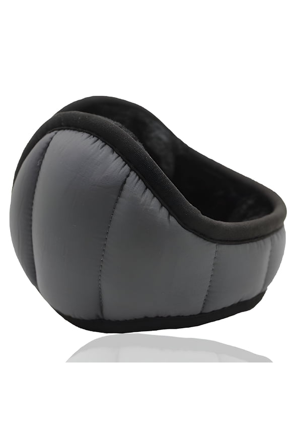 Winter Ear Warmers | Behind-the-Head Adjustable & Foldable Earmuffs - gray