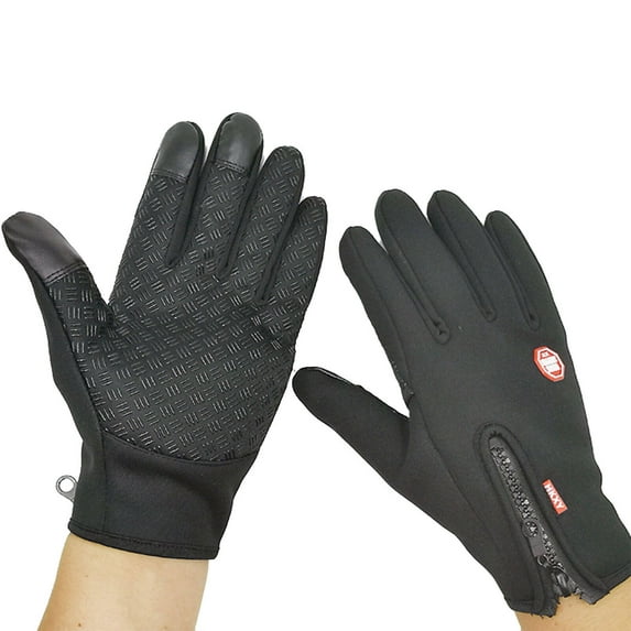 TELOLY Winter Gloves Classic Retro Style Black Gloves Comfortable Lining Special Protective Areas Driving Gloves Men,Black
