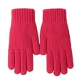 thumbnail image 1 of TELOLY Winter Gloves,Flexible Fingerless and Ribbed Warm Cuffs Work Gloves,Soft Fleece Lining and Premium Wool Yarn Gloves for Cold Weather,Rose Red, 1 of 2