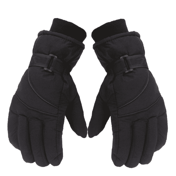 TELOLY Winter Gloves Men Even Warmth Ski Gloves Women Easy Clean Waterproof Gloves Women Soft Palms Black