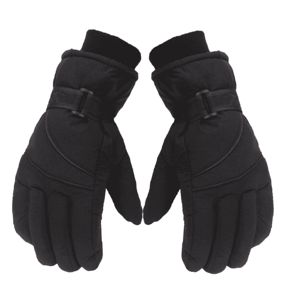 TELOLY Winter Gloves Men Even Warmth Ski Gloves Women Easy Clean Waterproof Gloves Women Soft Palms Black