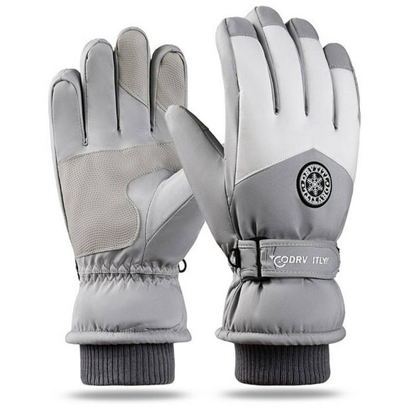 TELOLY Winter Gloves,Soft Fleece Lining Mens Winter Gloves,Cold Protection Flexible Fit Gloves for Cold Weather,Gray