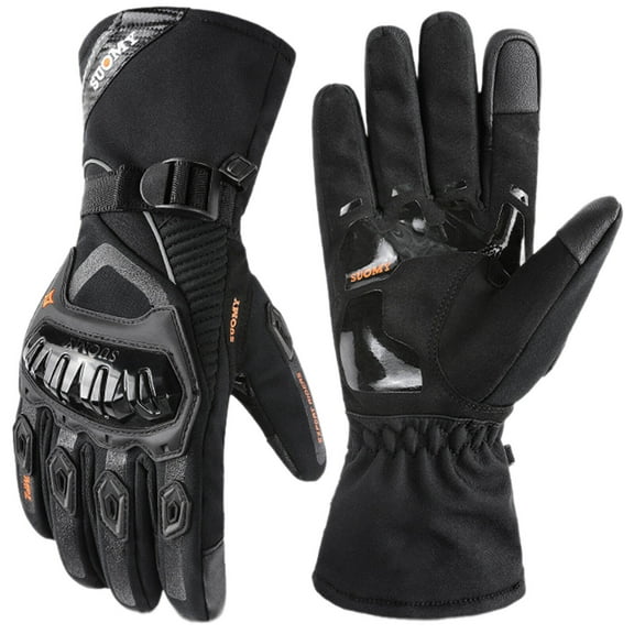 TELOLY Winter Gloves,Thermal Gloves Mens Winter Gloves,Cold Weather Protection Soft Lining Winter Gloves Women,M,Black