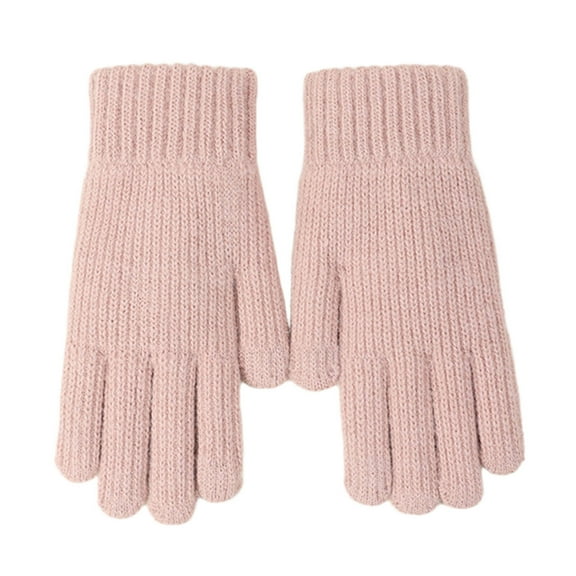 TELOLY Winter Gloves,Touch Screen Friendly Mens Winter Gloves,Anti-Cold Fabric Adjustable Design Work Gloves,Pink