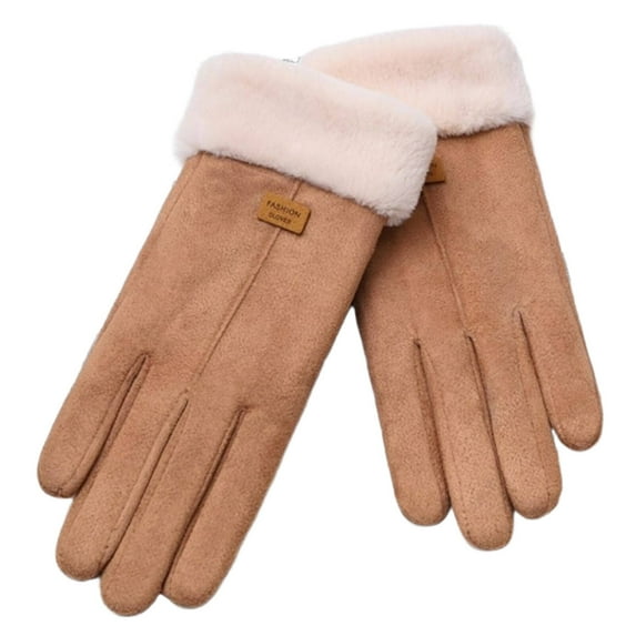 TELOLY Winter Gloves,Touchscreen-Ready Fingers Work Gloves,Windproof and Cold-Resistant with Thickened Fleece Lining Gloves for Women Cold Weather,Style2