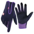 thumbnail image 1 of TELOLY Winter Gloves,Waterproof Gloves Gloves for Cold Weather,Flexible Fit Cold Resistance Mens Winter Gloves,M,Purple, 1 of 2