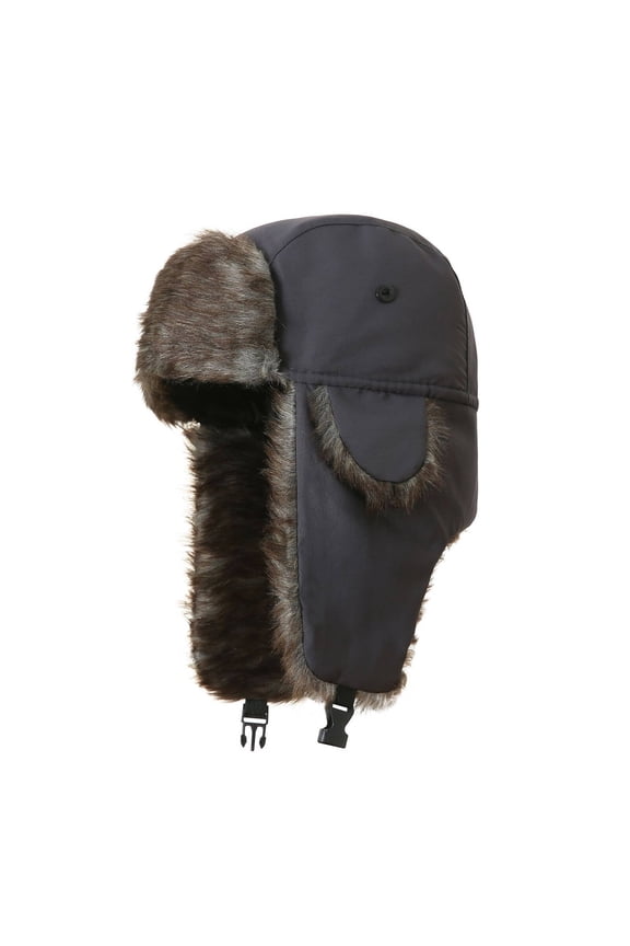 Winter Hats For Men Comfortable & Fitting Trapper Hat Versatile Function Design Fur Hat Gray
