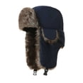 thumbnail image 1 of TELOLY Winter Hats For Men Strong Insulation Trapper Hat Strong Windproof Capability Fur Hat Tibetan Blue, 1 of 2