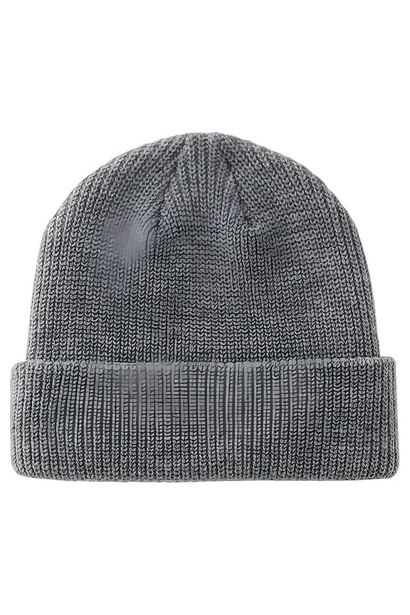 Winter Hats for Men,Chic Minimalist Style Beanie for Men,Sleek Streetwear Look Winter Hat,Gray