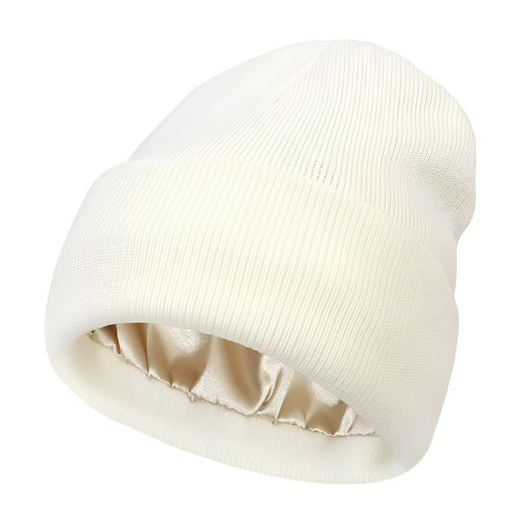 TELOLY Winter Hats for Men,Full Ear Coverage Beanies Women,Extra Thermal Protection Beanie for Men,White