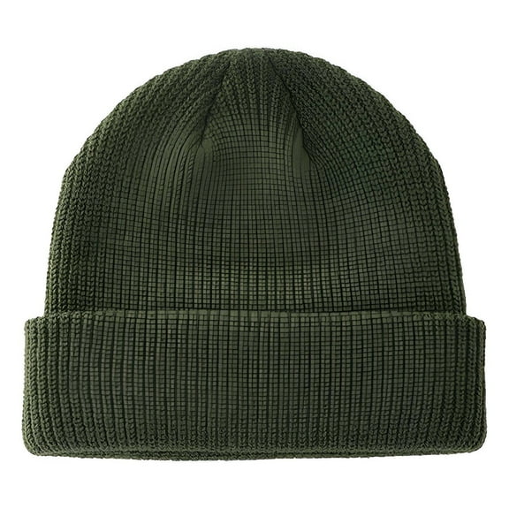 TELOLY Winter Hats for Men,Soft Knit Fabric Beanie for Men,Cozy Warmth Retention Beanies Hats Men,Green