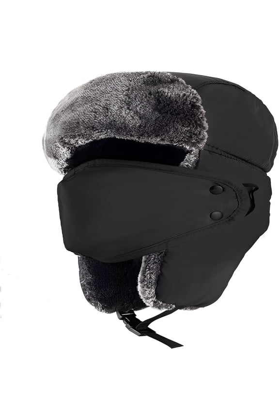 Winter Hats for Women Men Trapper Ushanka Hat with Ear Flaps Warm Russian Bomber Hats for Cold Weather