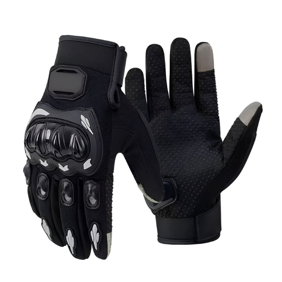 TELOLY Winter Motorcycle Gloves for Men, Rainproof Touchscreen Riding Gear with Knuckle Armor, Warm ATV UTV Snowmobile