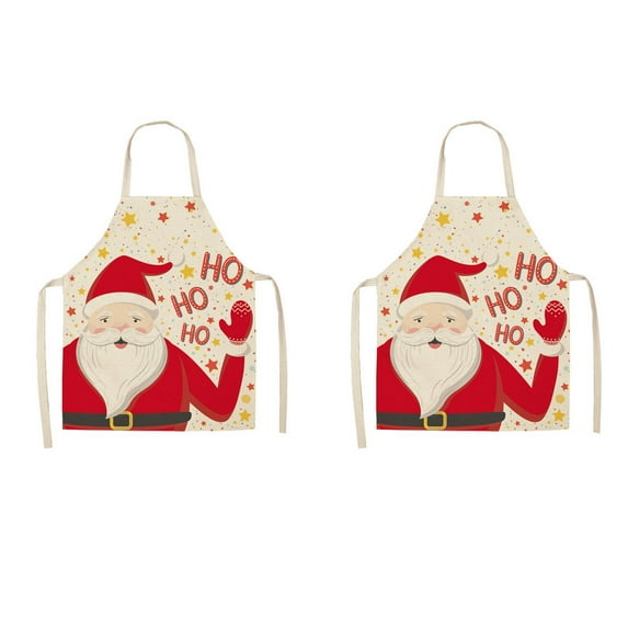 ACDANC 2Pcs Apron,Festive Christmas Design Aprons for Women with Pockets,Comfortable Neck Strap with Secure Fit Chef Apron,Style22