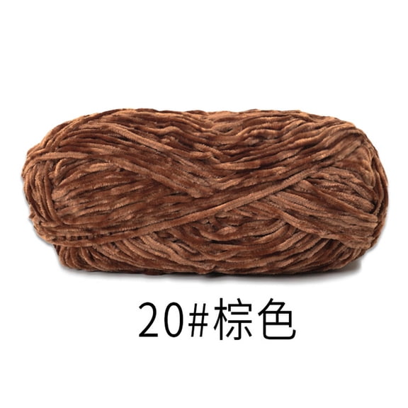 TELOLY Wool,Soft and Delicate to the Touch Wool Yarn,Chenille Characteristics Chunky Yarn,Brown