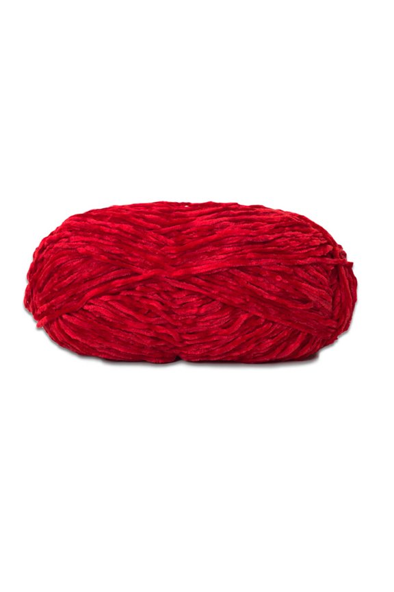 Wool,Soft and Delicate to the Touch Wool Yarn,Chenille Characteristics Chunky Yarn,Red