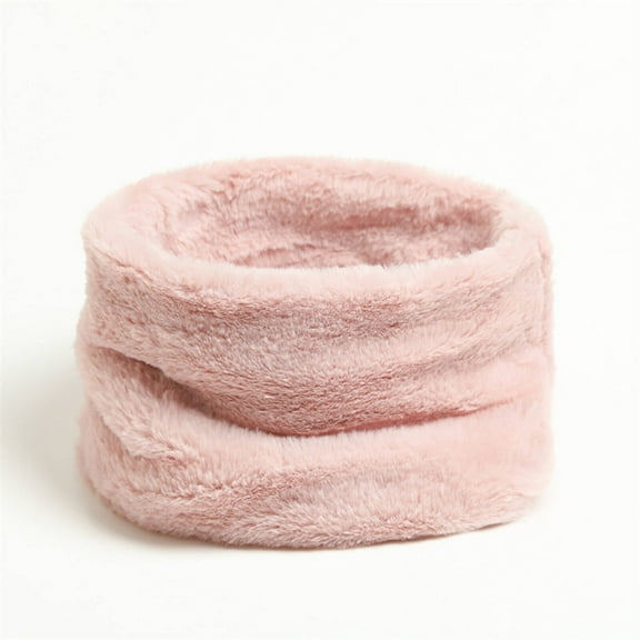 TELOLY Scarf for Women,Thickened Fleece Design Winter Scarf,Multi-Functional Neck Gaiter Scarf,Pink