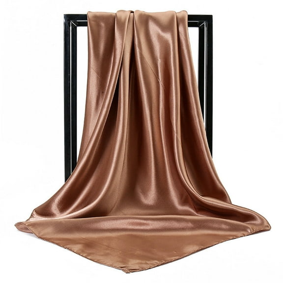 TELOLY Winter Scarf,Premium Imitation Silk Material,Lightweight and Breathable Scarf for Women,Brown