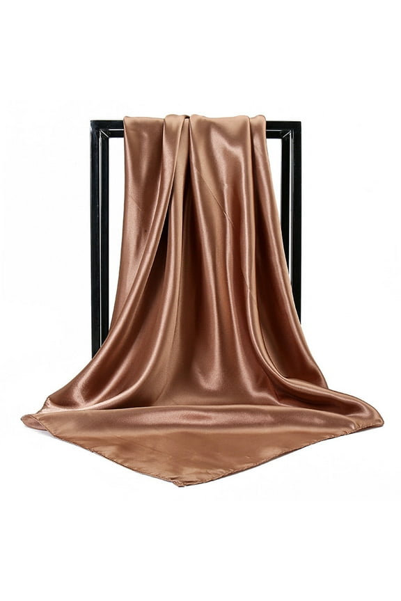 Winter Scarf,Premium Imitation Silk Material,Lightweight and Breathable Scarf for Women,Brown