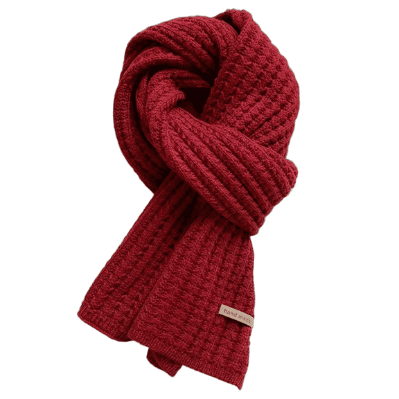 TELOLY Winter ScarfExquisite Craftsmanship in Details Shawl Wraps for WomenComfortable for All-Day Wear Cold-ResistantPerfect for Winter Wool Scarf,Burgundy