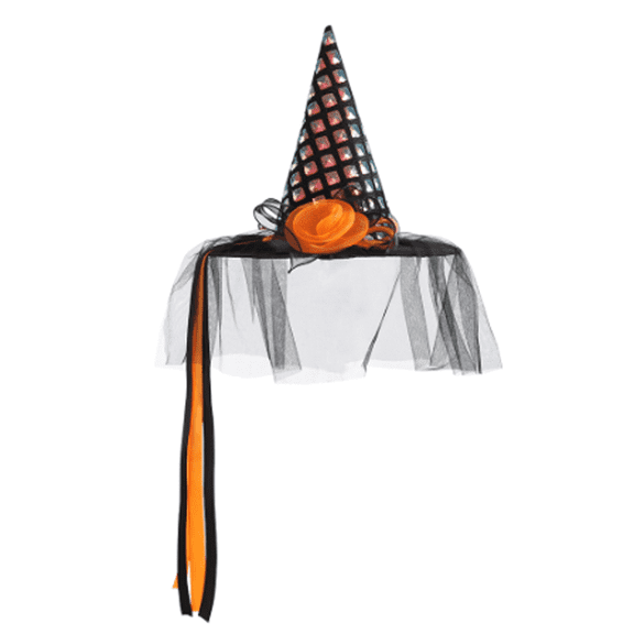 TELOLY Witch Hat Suitable for Adults and Children Witch'S Headdress Personalized Wizard Hat with A Pointy Tip Light and Convenient Party Hats,