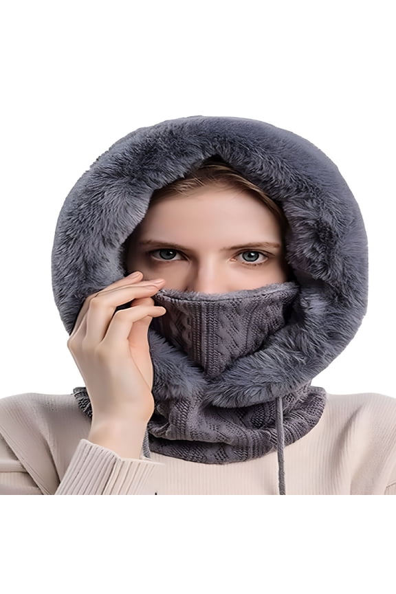 Women Balaclava Fleece Hood Cycling Ski Face Covering Winter Cap Head Neck Face Warmer