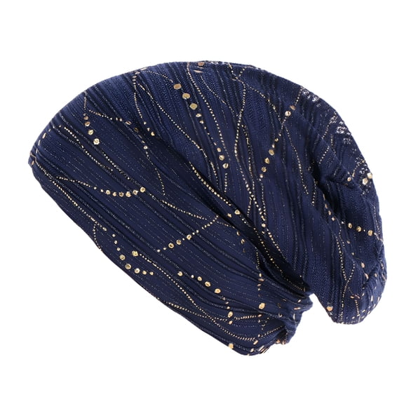 TELOLY Women Lace Slouchy Beanie Hip-Hop Soft Lightweight Running Beanie Adult Dwarf Hats Chemo Cap