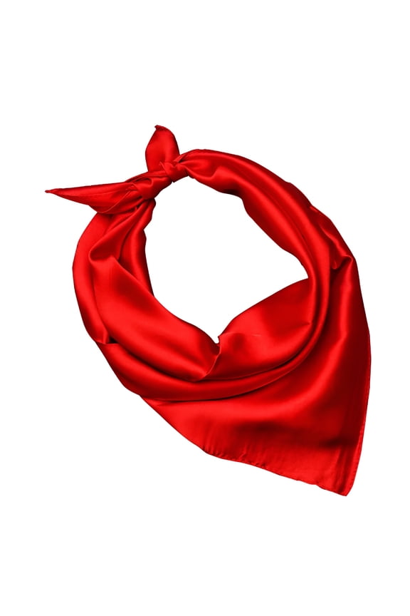 Women Lady Solid Color Wrap Scarf Fashion Accessory (Red)