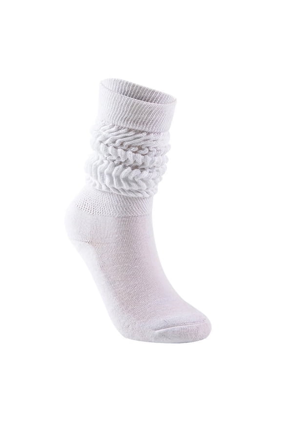 Women Men Multicolor Slouch Boot Socks Casual Extra Long Loose Stacked Chunky Ruched Bubble Scrunch Knee High Stockings