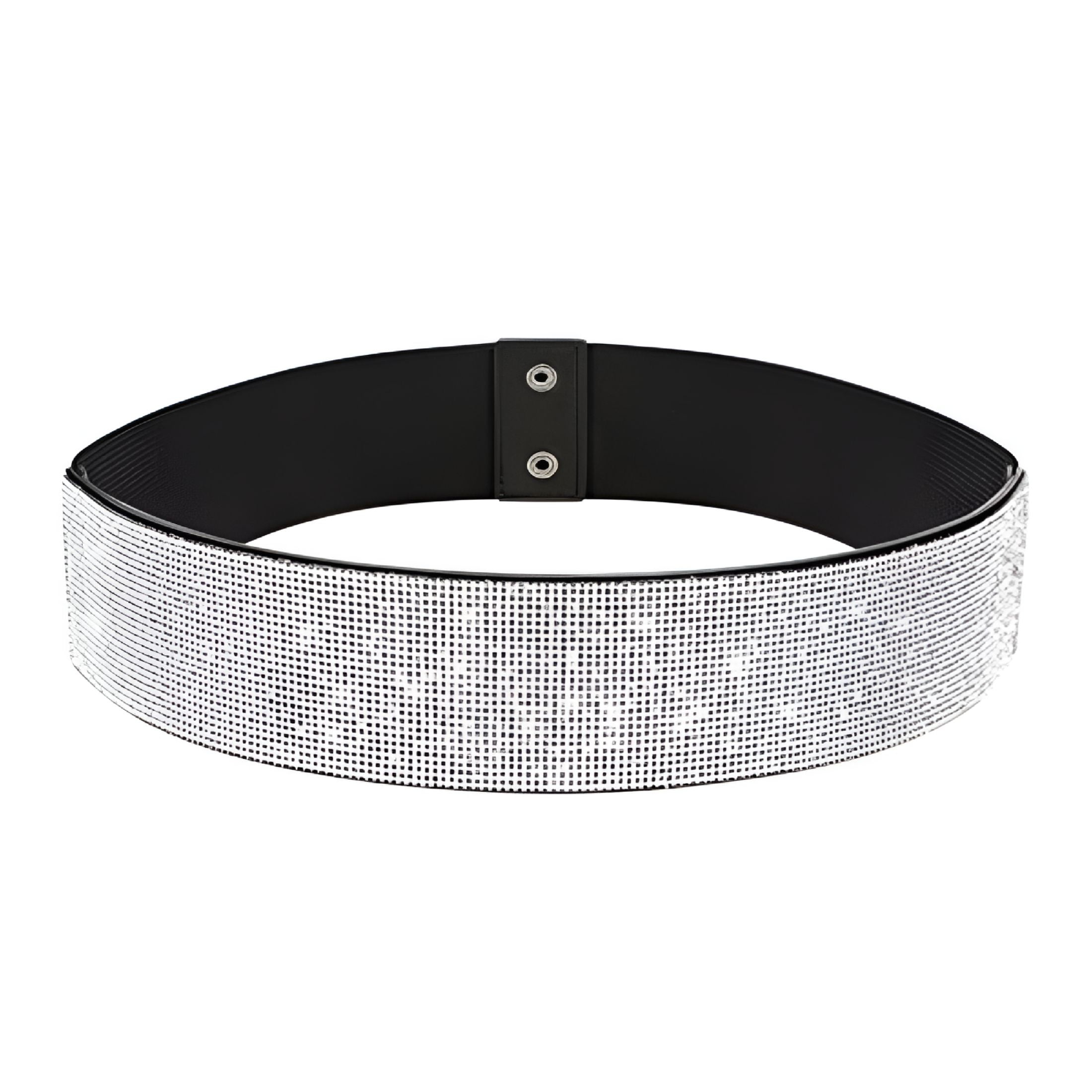 slim fit dress slacks Anna-Kaci Women Glitter Sequin Belts Stretchy Sparkly Cinch Belt Disco   ALILANG.COM