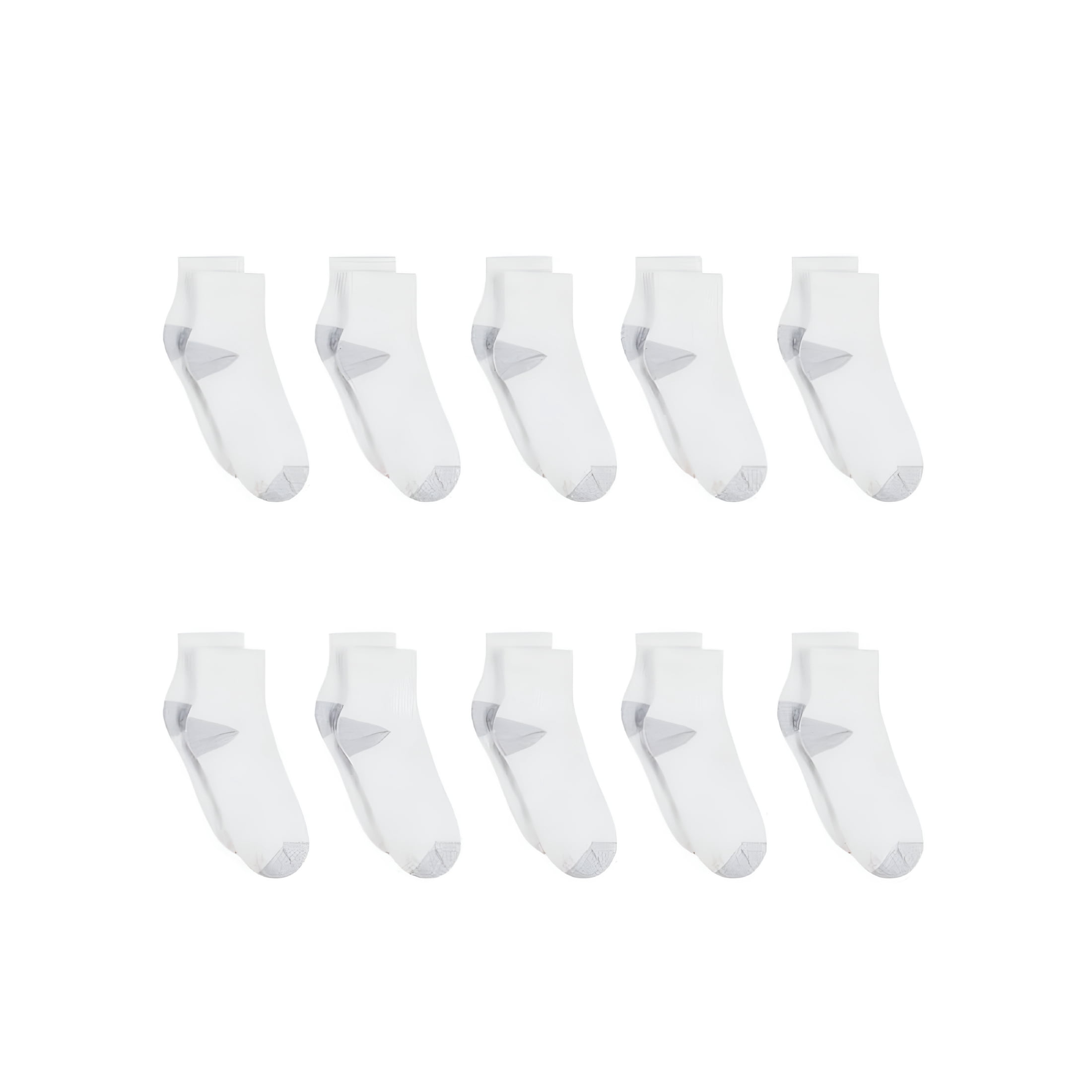 TELOLY Women'S Cool Comfort Ankle Socks, White Socks Women, White 10 Pair Value Pack, Clothing Size 8-12