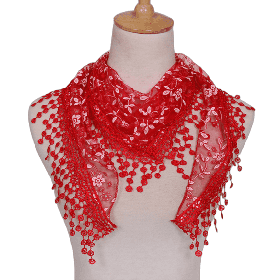 TELOLY Women'S Scarves & Wraps,Monochrome Design Shawl,Multi-Functional Scarf Womens Scarves,Red