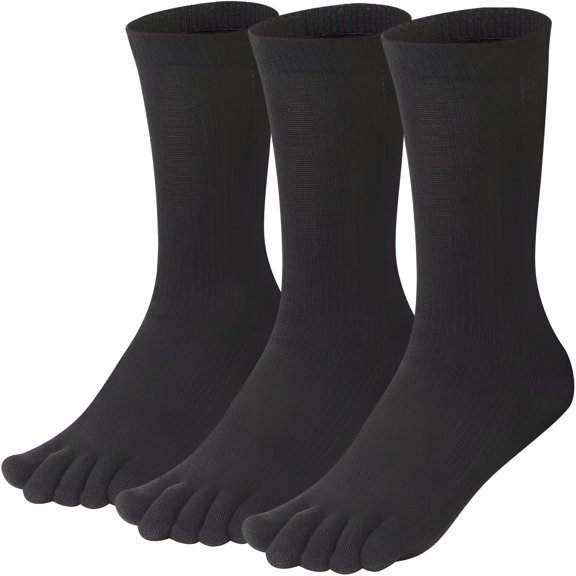 TELOLY Women'S Toe Socks for Running Five Finger Socks with Cotton Athletic Running Socks for Men