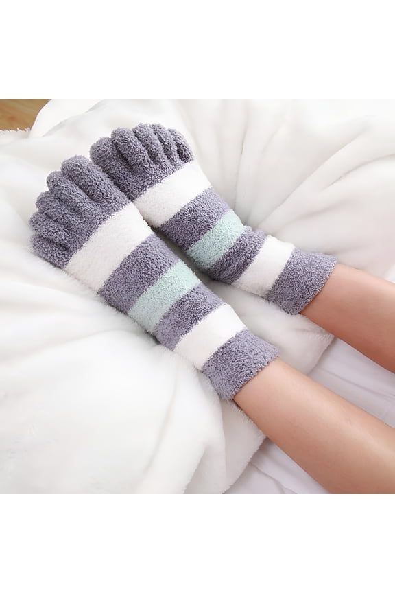 Women Toe Socks Fuzzy Toe Socks Winter Warm Toe Socks Five Toe Socks for Girls Women Warm Fuzzy Socks for Women