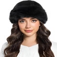 thumbnail image 1 of TELOLY Women's Faux Fur Fluffy Bucket Hat Winter Warm Fuzzy Mongolian Hat Fisherman Cap Beanie, 1 of 6