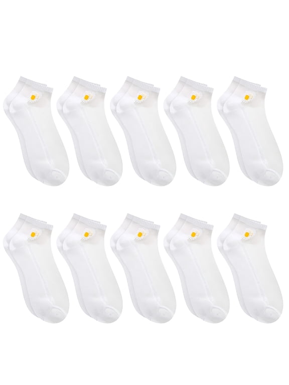 Women's Toeless Compression Socks, Diabetic Ankle Flat Socks Size 9-11, No Show Athletic Footwear