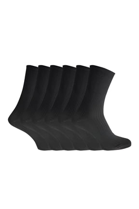 Womens Easy-Slide 100% Cotton Socks (6 Pairs)