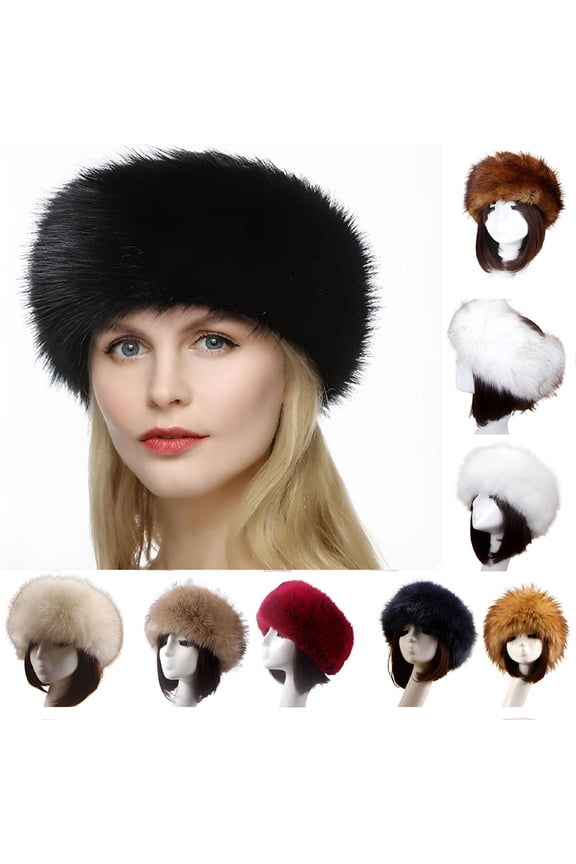Womens Faux Fur Headband Winter Earwarmer Earmuff Hat Ski