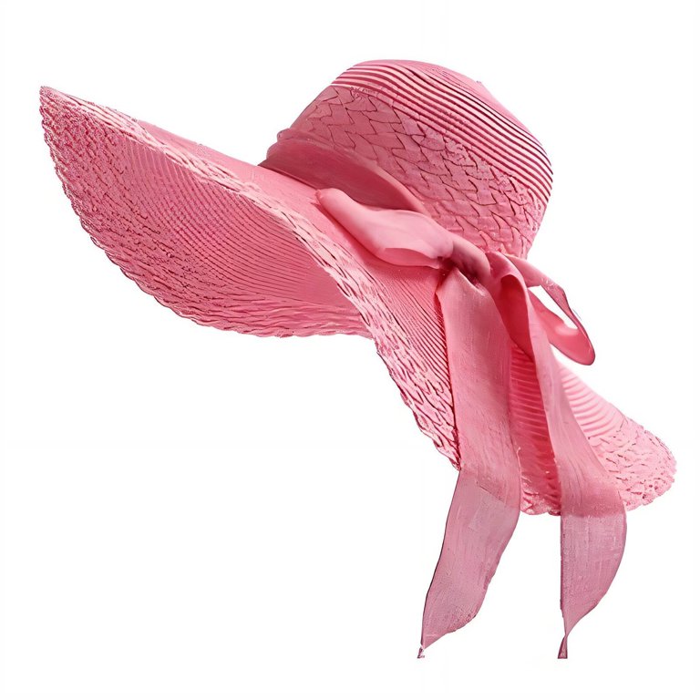 TELOLY Womens Hats,Solid Color Wide Brim Sun Hat Straw Hat  display picture 1