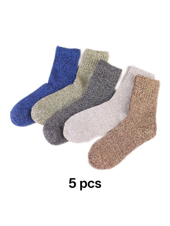 Wool Socks Men,Comfort Socks Warm Socks for Men,Reinforced Toes Winter Socks for Men,Multicolor