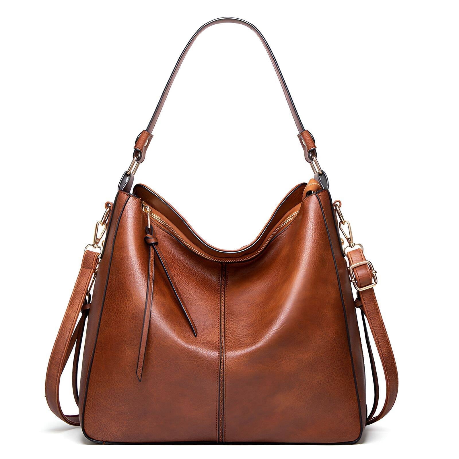 TELOLY Work Bags for Women,Adjustable Shoulder Strap Work Bag,Multiple Carry Styles Work Tote Bag,Brown