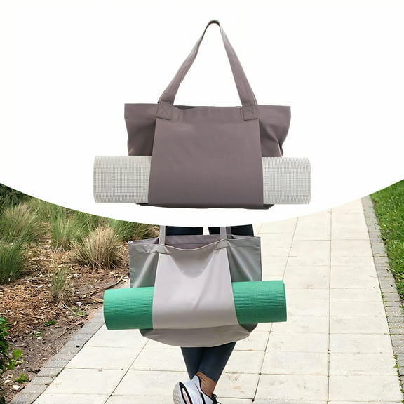 TELOLY Yoga Mat Bags,Canvas Yoga Mat Holder,18.50"*14.17"*4.13" Lightweight Fold Gym Bag with Yoga Mat Holder,Style1