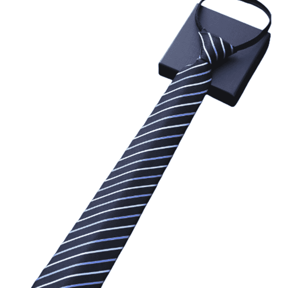 TELOLY Zipper Tie Zipper Tie for Quick,Easy Wear Stripes Tie Size001
