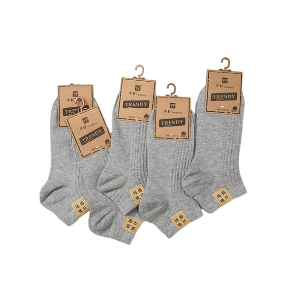 TELOLYCOTTON Socks for Men,Elastic Comfort Designankle Socks,Moisture-Absorbing Sweat-Wicking Designsocks for Men 9-12,Gray